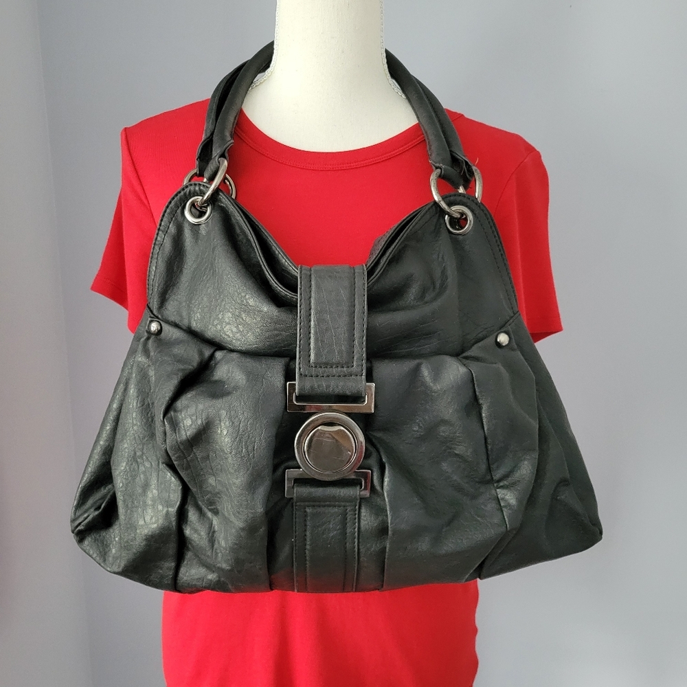 The Limited Black Leather Shoulder Bag